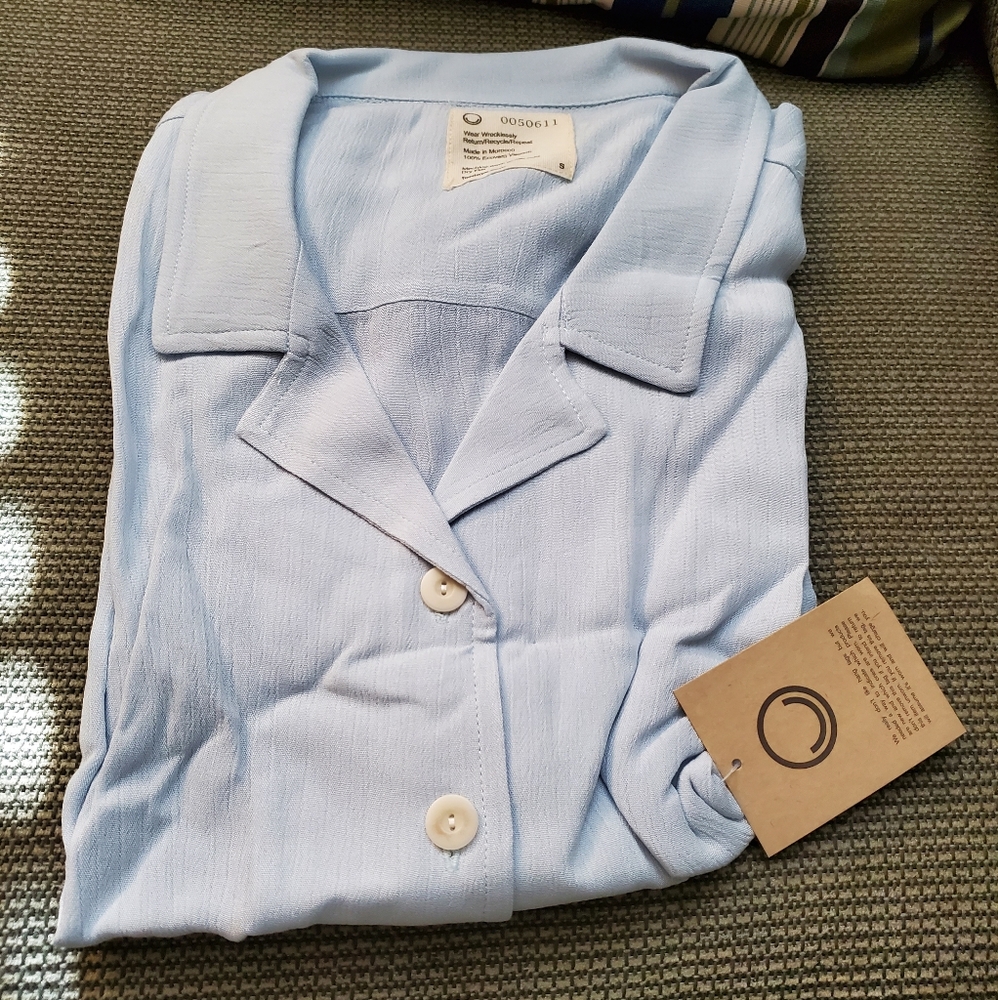 For Days SS Light Blue Button Down